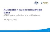 1 Australian superannuation data APRAs data collection and publications 24 April 2013.