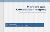 1 Mergers qua Competition Regime H.S. Chandhoke Partner, Luthra & Luthra Law Offices.