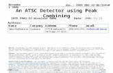 Doc.: IEEE 802.22-06/243r0 Submission November 2006 Steve Shellhammer, QualcommSlide 1 An ATSC Detector using Peak Combining IEEE P802.22 Wireless RANs.