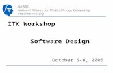 NA-MIC National Alliance for Medical Image Computing   ITK Workshop October 5-8, 2005 Software Design