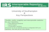 University of Southampton & Key Perspectives Interoperable Repository Statistics IRS irs.eprints.or g Flexible, useful, insightful and interoperable statistics.