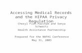 Accessing Medical Records and the HIPAA Privacy Regulation Cheryl Fish-Parcham and Sonya Schwartz Health Assistance Partnership Prepared for the NAPAS.