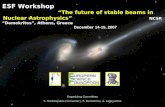 ESF Workshop The future of stable beams in Nuclear Astrophysics NCSR Demokritos, Athens, Greece December 14-15, 2007 Organizing Committee S. Harissopulos.