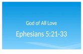 God of All Love Ephesians 5:21-33. Weddings (yearly)2.3 million Weddings (cost)$72 billion (US) Wedding (costliest)$110 million Honeymoons (cost)$8 billion