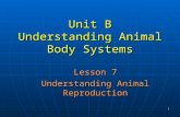 1 Unit B Understanding Animal Body Systems Lesson 7 Understanding Animal Reproduction.