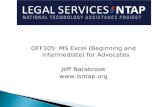 OFF105: MS Excel (Beginning and Intermediate) for Advocates Jeff Narabrook .