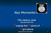 Forging the Future of Agriculture 1 Key Moments FFA History Unit Red Mountain FFA F orging the F uture of A griculture.