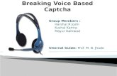 Breaking Voice Based Captchas PPT