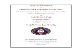 Models for Corporate Valuation-Smitha P-04106