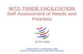 WTO TRADE FACILITATION Self Assessment of Needs and Priorities Conducted In cooperation with Annex D Organizations and WTO Members.