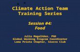 Climate Action Team Training Series Session #4: Food Julio Magalhães, PhD Global Warming Program Coordinator Loma Prieta Chapter, Sierra Club.