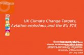 Kevin Anderson Research director Tyndall Centres energy programme University of Manchester 25 th July 2008 UK Climate Change Targets, Aviation emissions.