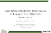 Cascading simulation techniques in Europe: the PRACTICE experience E. Ciapessoni, D. Cirio, A. Pitto 2013 IEEE PES General Meeting Vancouver, British Columbia,