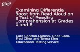 Examining Differential Boost from Read Aloud on a Test of Reading Comprehension at Grades 4 and 8 Cara Cahalan-Laitusis, Linda Cook, Fred Cline, and Teresa.