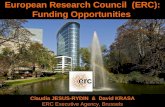 European Research Council (ERC): Funding Opportunities Claudia JESUS-RYDIN & David KRASA ERC Executive Agency, Brussels.