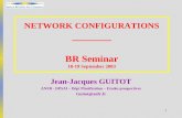 1 NETWORK CONFIGURATIONS _______ BR Seminar 18-19 September 2003 Jean-Jacques GUITOT ANFR - DPSAI – Dépt Planification – Etudes prospectives Guitot@anfr.fr.