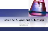 Science Alignment & Testing Teaching & Learning January 15, 2010 Cari Jo Kiffmeyer.