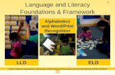 11 © 2012 California Department of Education (CDE) California Preschool Instructional Network (CPIN) 5/31/2012 Language and Literacy Foundations & FrameworkLLDELD.