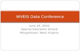 June 24, 2010 Special Education Strand Morgantown, West Virginia WVEIS Data Conference