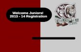 Welcome Juniors! 2013 - 14 Registration. Graduation Requirements English – 4 credits Math – 4 credits (including Algebra I and Geometry) Science – 3 credits.