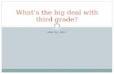 MAY 24, 2011 Whats the big deal with third grade?.