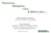 Http:// RSP Summer School Thornton Manor, June 2008 Mary Robinson SHERPA European Development Officer SHERPA, University of Nottingham,