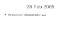 28 Feb 2005 Anderson Mutemererwa. Crime & Criminal Law Empirical Studies.