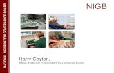NIGB NATIONAL INFORMATION GOVERNANCE BOARD Harry Cayton, Chair, National Information Governance Board