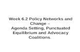 Week 6.2 Policy Networks and Change – Agenda Setting, Punctuated Equilibrium and Advocacy Coalitions.