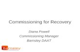 Commissioning for Recovery Diana Powell Commissioning Manager Barnsley DAAT.