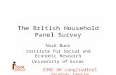 ESRC UK Longitudinal Studies Centre The British Household Panel Survey Nick Buck Institute for Social and Economic Research University of Essex.