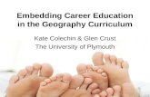 Embedding Career Education in the Geography Curriculum Kate Colechin & Glen Crust The University of Plymouth.