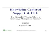 Knowledge centered support & ITIL