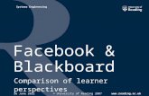 © University of Reading 2007  Systems Engineering 20 April 2014 Facebook & Blackboard Comparison of learner perspectives.