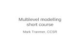 Multilevel modelling short course Mark Tranmer, CCSR.