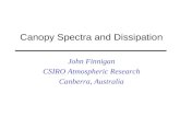Canopy Spectra and Dissipation John Finnigan CSIRO Atmospheric Research Canberra, Australia.