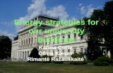 Energy strategies for our university buildings Karina Cotte Olivia Kieser Rimantė Ražauskaitė