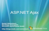 ASP.NET Ajax Daniel Walzenbach Developer Evangelist Microsoft Deutschland GmbH .