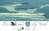 DSA UK 3 rd November 2012 What Constitutes Effective Research Capacity Building? Lessons emerging from a national-level initiative involving Irish HEIs.
