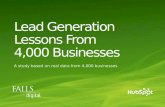 Lead Generation Lessons From 4,000 Businesses A study based on real data from 4,000 businesses