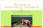 LAURA GREENSTEIN, ED.D. The Power of PURPOSEFUL FEEDBACK LauraGreenstein, 2010 Examiner.com.