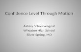 Confidence Level Through Motion Ashley Schreckengost Wheaton High School Silver Spring, MD.