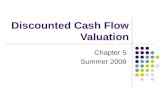 Discounted Cash Flow Valuation Chapter 5 Summer 2008.
