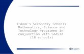 Eskom's Secondary Schools Mathematics, Science and Technology Programme in conjunction with SAASTA (18 schools)