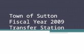 Town of Sutton Fiscal Year 2009 Transfer Station Operations