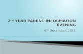 6 TH December, 2011. Introduction of Year Head Focus of the Year Challenges An introduction to revision Supports for parents.