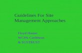 Guidelines For Site Management Approaches Floyd Homer WCPA-Caribbean & SUSTRUST.