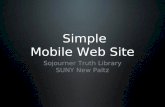 Simple Mobile Web Site Sojourner Truth Library SUNY New Paltz