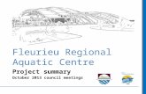 Fleurieu Regional Aquatic Centre Project summary October 2013 council meetings