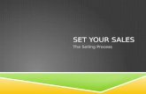 SET YOUR SALES The Selling Process. WHY LEARN ABOUT THE SELLING PROCESS? Brings products to you, either directly or through the businesses Most salespeople.